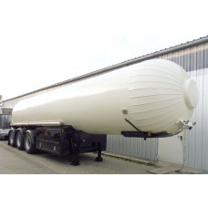 Tank semi-trailer for CO2, carbon dioxide, gas